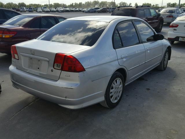 2HGES15625H620873 - 2005 HONDA CIVIC LX SILVER photo 4