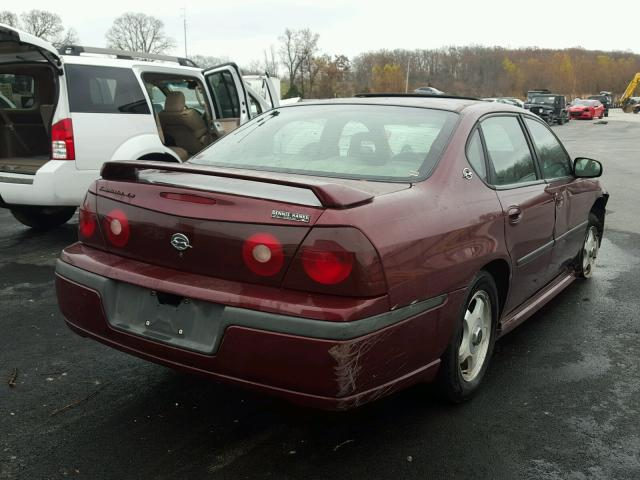 2G1WH55K029208598 - 2002 CHEVROLET IMPALA LS MAROON photo 4