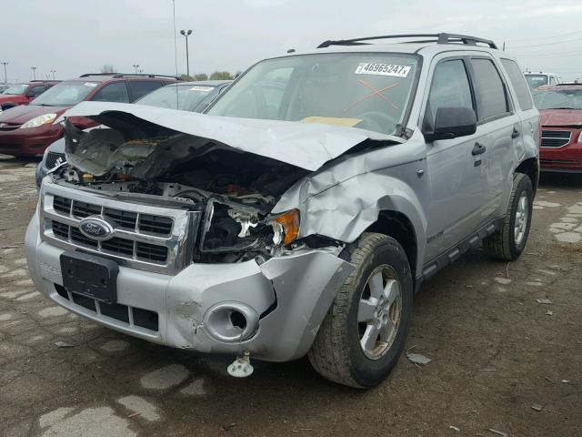 1FMCU03168KB75662 - 2008 FORD ESCAPE XLT SILVER photo 2