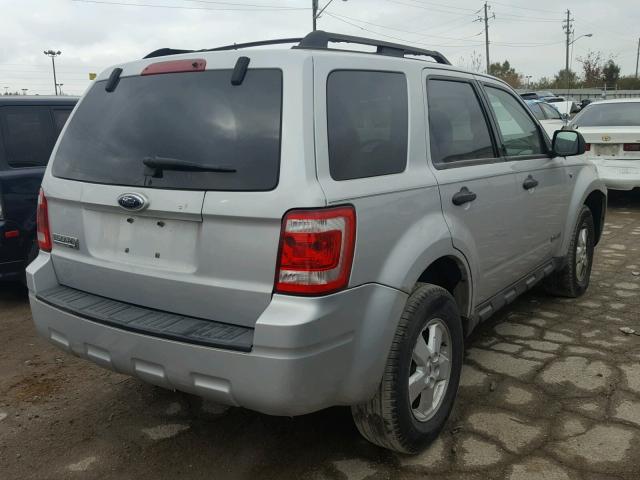 1FMCU03168KB75662 - 2008 FORD ESCAPE XLT SILVER photo 4