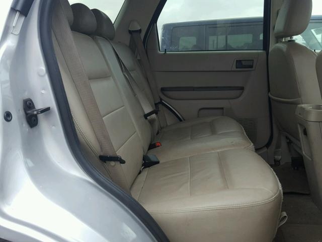 1FMCU03168KB75662 - 2008 FORD ESCAPE XLT SILVER photo 6