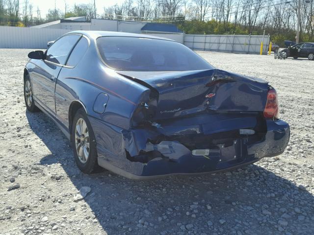 2G1WW12E939149839 - 2003 CHEVROLET MONTE CARL ლურჯი ფოტო 3