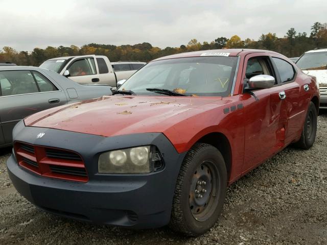 2B3KA43RX8H168843 - 2008 DODGE CHARGER BURGUNDY photo 2