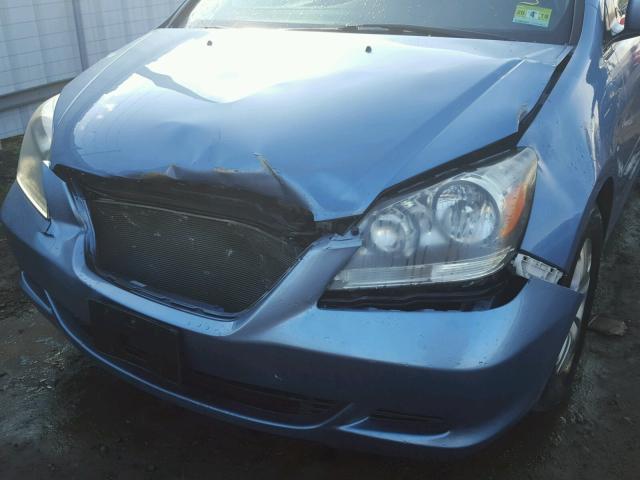 5FNRL38467B052557 - 2007 HONDA ODYSSEY EX BLUE photo 9