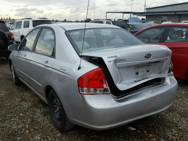 KNAFE222195661815 - 2009 KIA SPECTRA EX SILVER photo 3