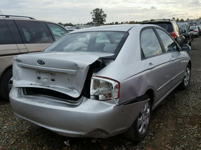 KNAFE222195661815 - 2009 KIA SPECTRA EX SILVER photo 4