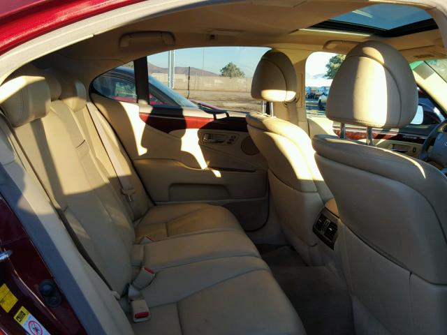 JTHBL46F795089163 - 2009 LEXUS LS 460 BURGUNDY photo 6