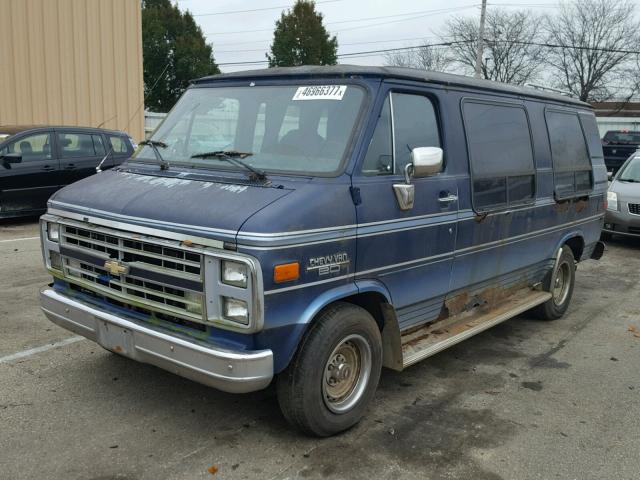 2GBEG25H9J4158017 - 1988 CHEVROLET G20 BLUE photo 2