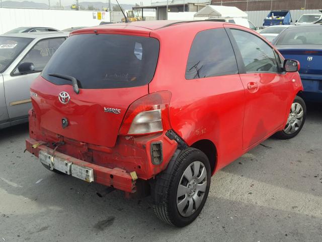 JTDJT923185178134 - 2008 TOYOTA YARIS RED photo 3