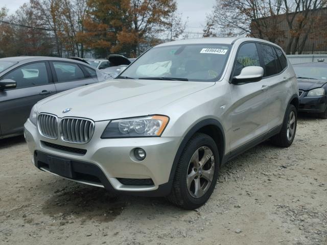 5UXWX5C58BL709172 - 2011 BMW X3 XDRIVE2 SILVER photo 2