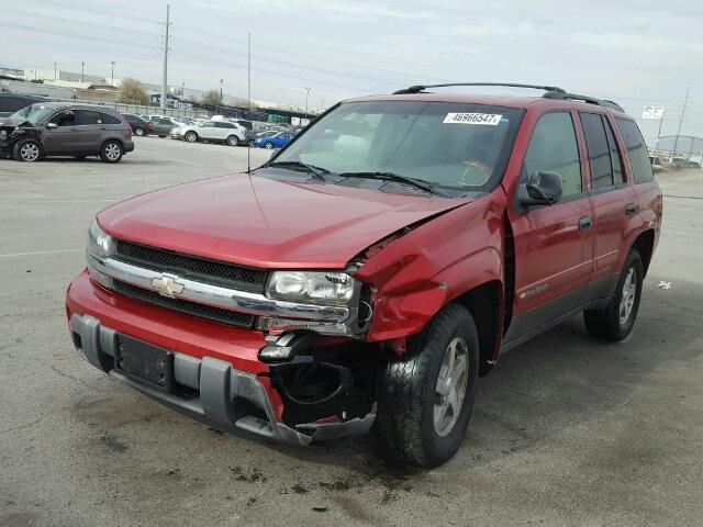 1GNDT13S432378642 - 2003 CHEVROLET TRAILBLAZE RED photo 2