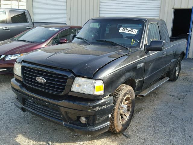 1FTYR14U27PA07688 - 2007 FORD RANGER SUP BLACK photo 2