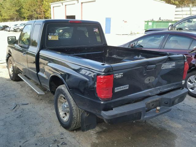 1FTYR14U27PA07688 - 2007 FORD RANGER SUP BLACK photo 3