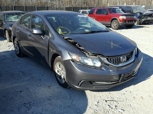 2HGFB2F51DH300510 - 2013 HONDA CIVIC LX GRAY photo 1