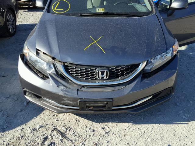 2HGFB2F51DH300510 - 2013 HONDA CIVIC LX GRAY photo 7