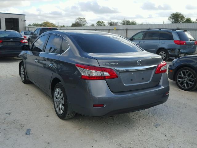 3N1AB7AP1FY337586 - 2015 NISSAN SENTRA S GRAY photo 3