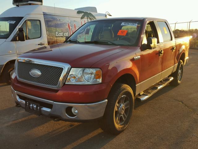 1FTPW14V57FA43491 - 2007 FORD F150 SUPER RED photo 2