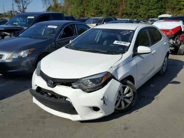 2T1BURHE5EC006567 - 2014 TOYOTA COROLLA L WHITE photo 2