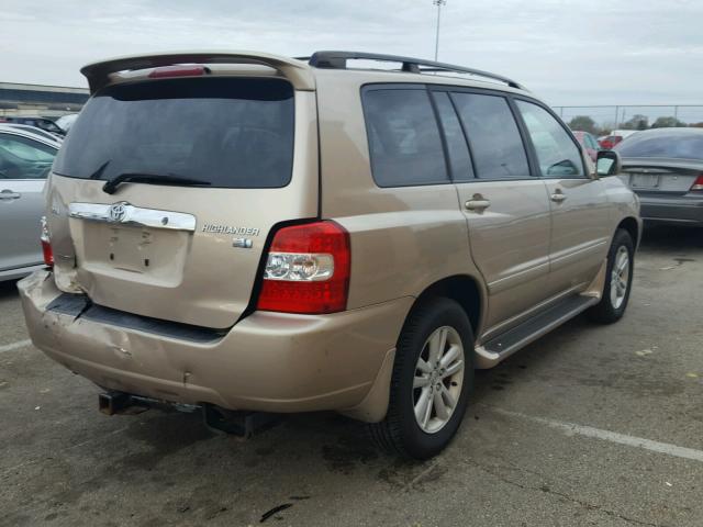 JTEEW21A960010246 - 2006 TOYOTA HIGHLANDER TAN photo 4