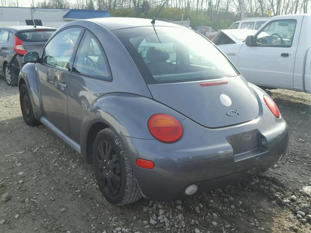 3VWBK21C83M402399 - 2003 VOLKSWAGEN NEW BEETLE GRAY photo 3