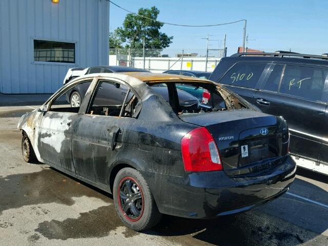 KMHCN46C17U160300 - 2007 HYUNDAI ACCENT GLS BURN photo 3