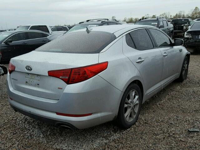 KNAGM4A79B5140945 - 2011 KIA OPTIMA LX SILVER photo 4