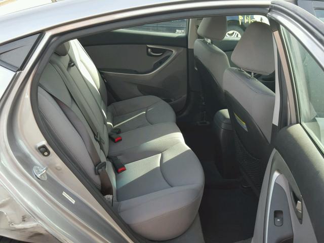 KMHDH4AEXDU543054 - 2013 HYUNDAI ELANTRA GL GRAY photo 6