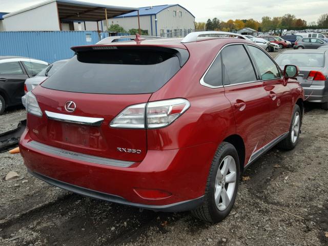 2T2BK1BA9BC114632 - 2011 LEXUS RX 350 RED photo 4