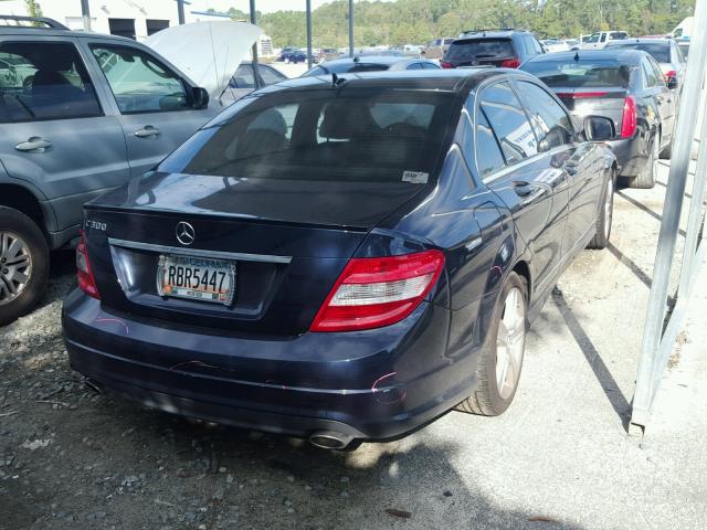 WDDGF54X48F087479 - 2008 MERCEDES-BENZ C 300 BLUE photo 4