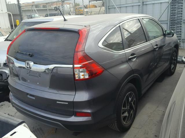 2HKRM3H48GH526314 - 2016 HONDA CR-V SE GRAY photo 4