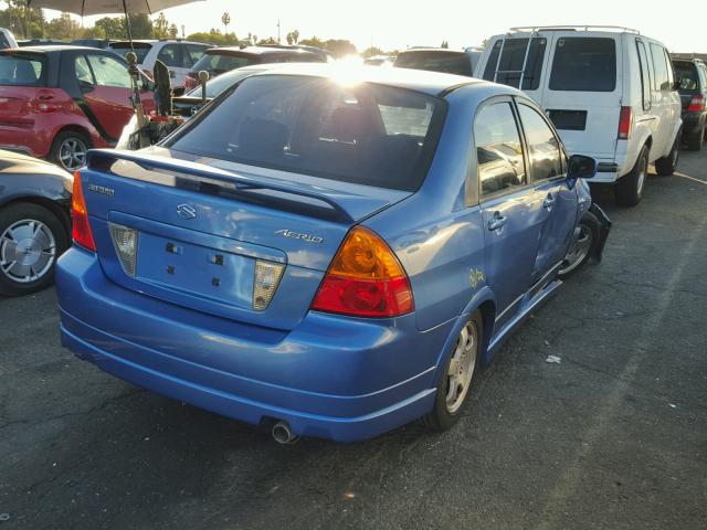 JS2RA61S345203020 - 2004 SUZUKI AERIO S BLUE photo 4