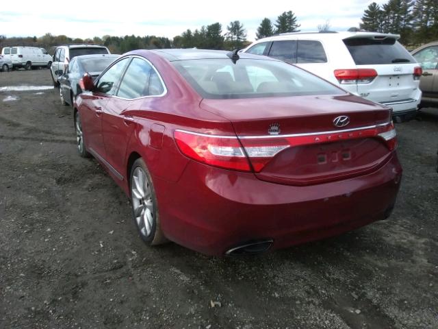 KMHFH4JG4CA167252 - 2012 HYUNDAI AZERA GLS RED photo 3