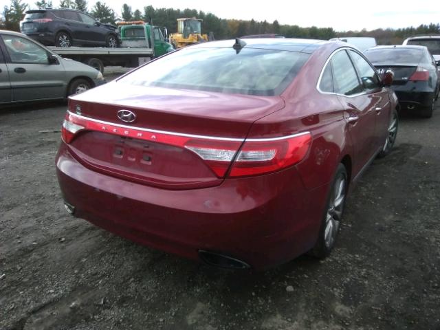 KMHFH4JG4CA167252 - 2012 HYUNDAI AZERA GLS RED photo 4