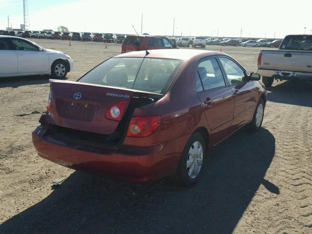 1NXBR30EX7Z796833 - 2007 TOYOTA COROLLA CE RED photo 4