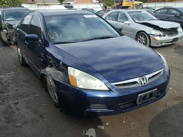 1HGCM56737A105060 - 2007 HONDA ACCORD EX BLUE photo 1