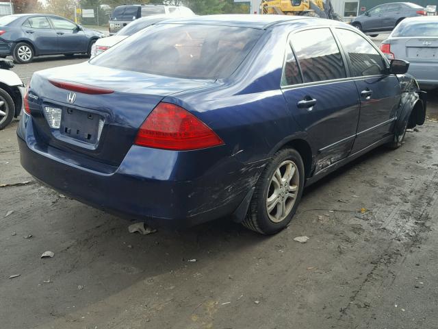 1HGCM56737A105060 - 2007 HONDA ACCORD EX BLUE photo 3