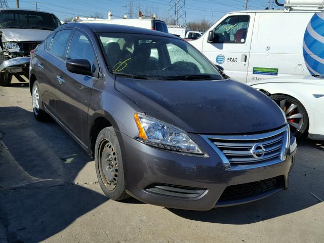 1N4AB7AP5EN851133 - 2014 NISSAN SENTRA S GRAY photo 1