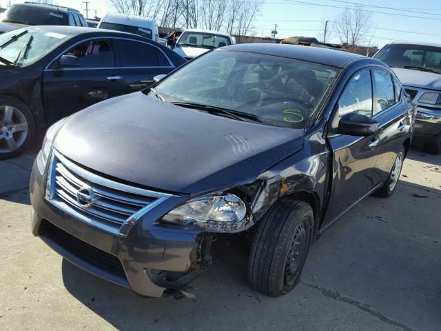 1N4AB7AP5EN851133 - 2014 NISSAN SENTRA S GRAY photo 2