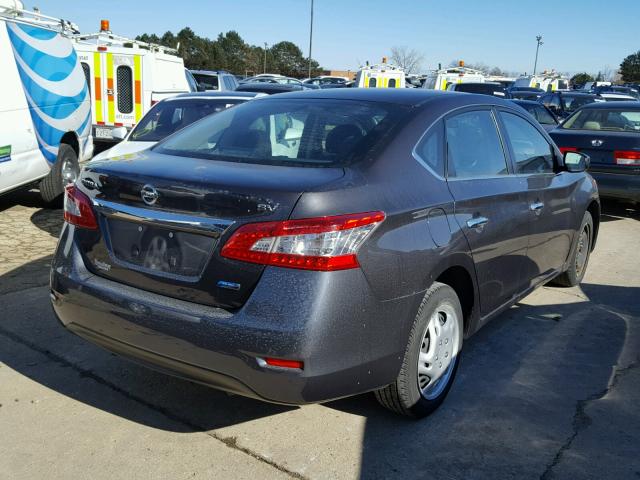 1N4AB7AP5EN851133 - 2014 NISSAN SENTRA S GRAY photo 4