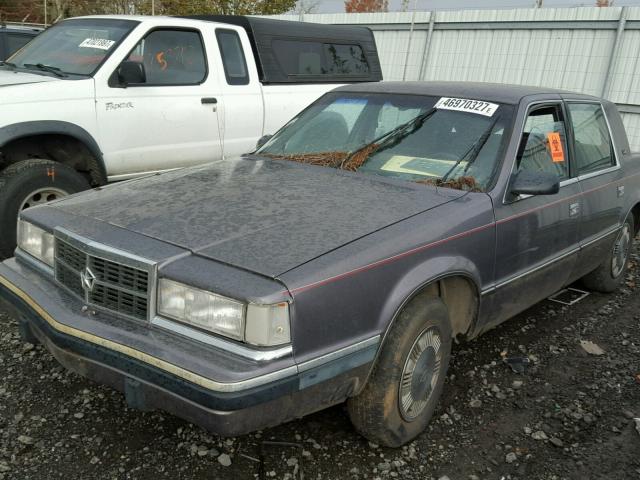 1B3XC463XND799026 - 1992 DODGE DYNASTY GRAY photo 2