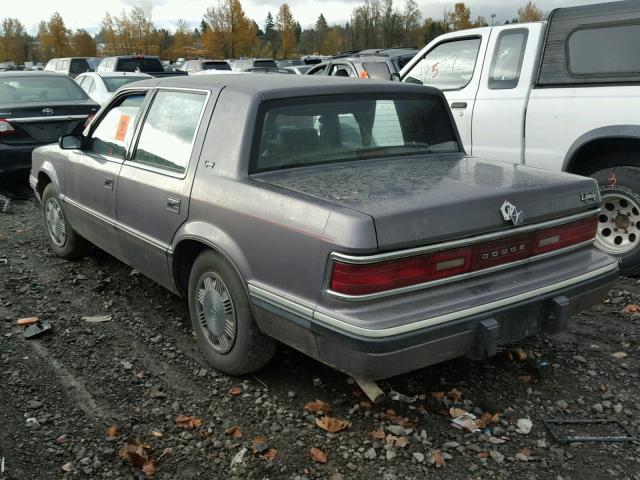 1B3XC463XND799026 - 1992 DODGE DYNASTY GRAY photo 3