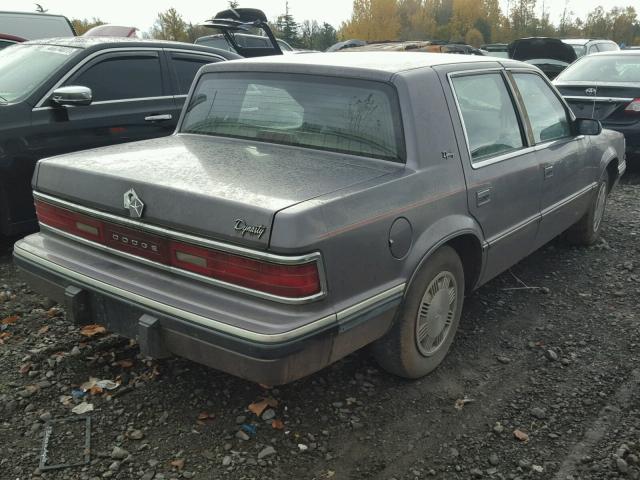 1B3XC463XND799026 - 1992 DODGE DYNASTY GRAY photo 4