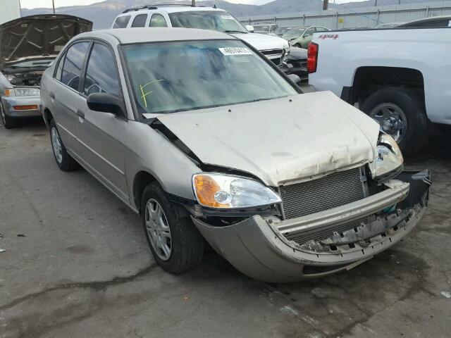 1HGES16561L050377 - 2001 HONDA CIVIC LX TAN photo 1