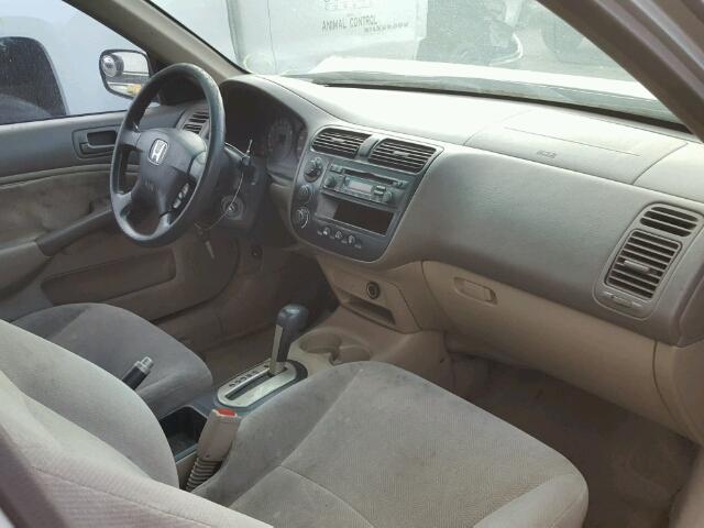 1HGES16561L050377 - 2001 HONDA CIVIC LX TAN photo 5