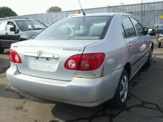 1NXBR32E87Z857528 - 2007 TOYOTA COROLLA CE SILVER photo 4