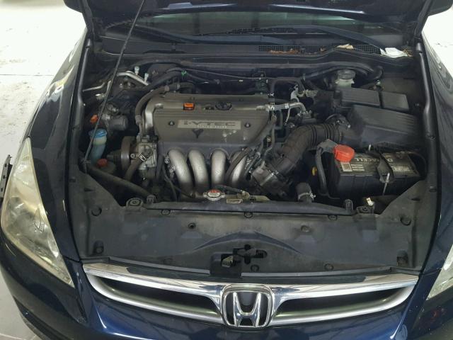 1HGCM56157A035346 - 2007 HONDA ACCORD VAL BLUE photo 7