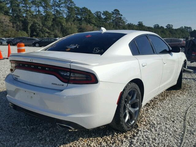 2C3CDXHG0FH901860 - 2015 DODGE CHARGER SX WHITE photo 4