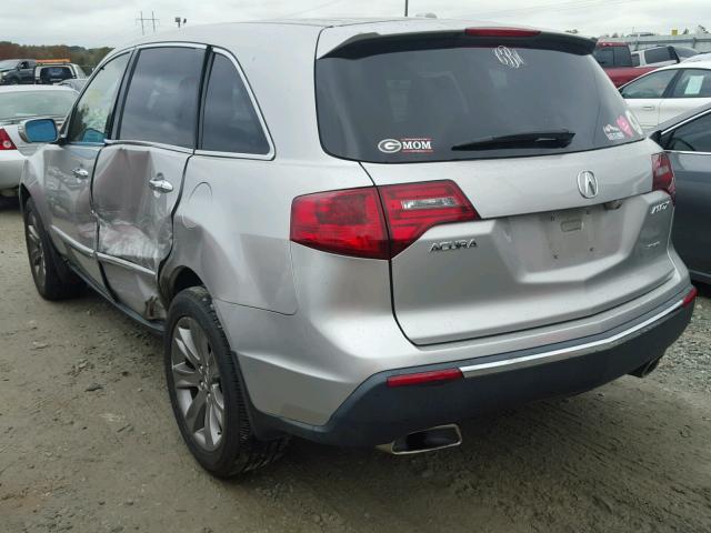 2HNYD2H7XAH506608 - 2010 ACURA MDX ADVANC SILVER photo 3