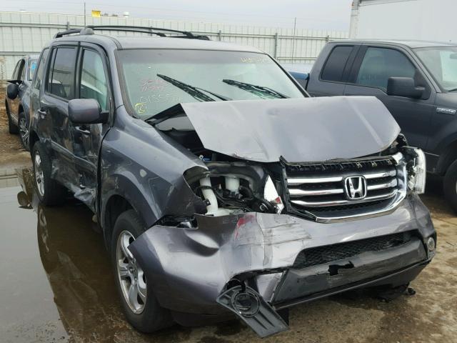 5FNYF3H49EB015552 - 2014 HONDA PILOT EX GRAY photo 1