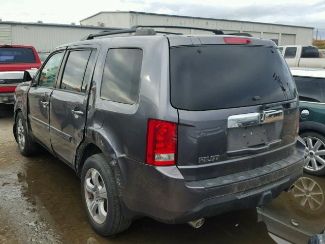 5FNYF3H49EB015552 - 2014 HONDA PILOT EX GRAY photo 3